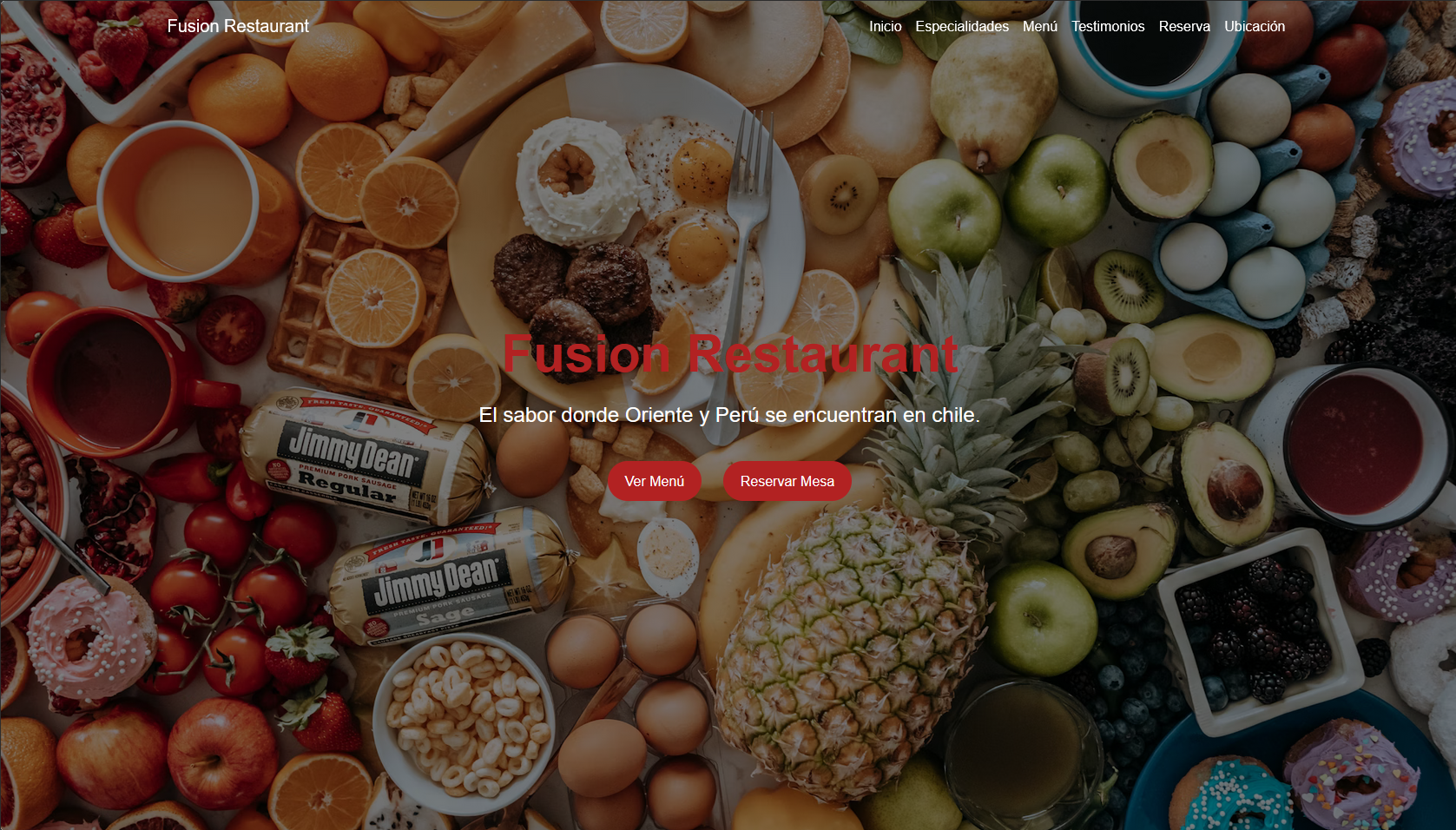 Fusion Restaurant Website